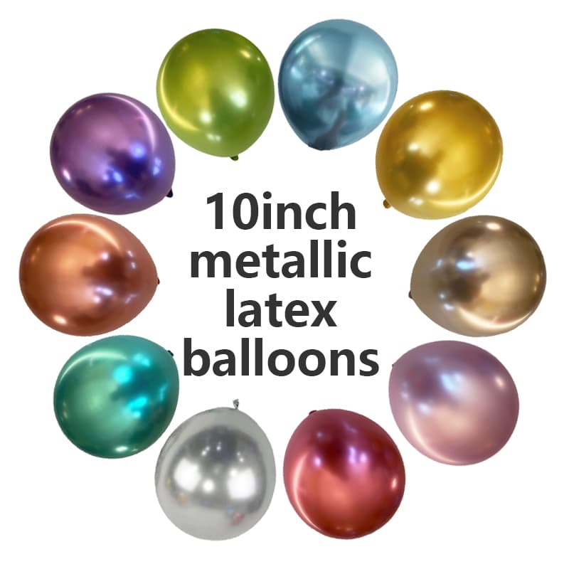 Bong bóng cao su kim loại 10 inch