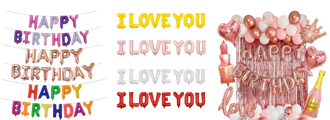 Bóng bay lá thư 16 inch chứa những chữ cái nào? Hỗ trợ kết hợp miễn phí?