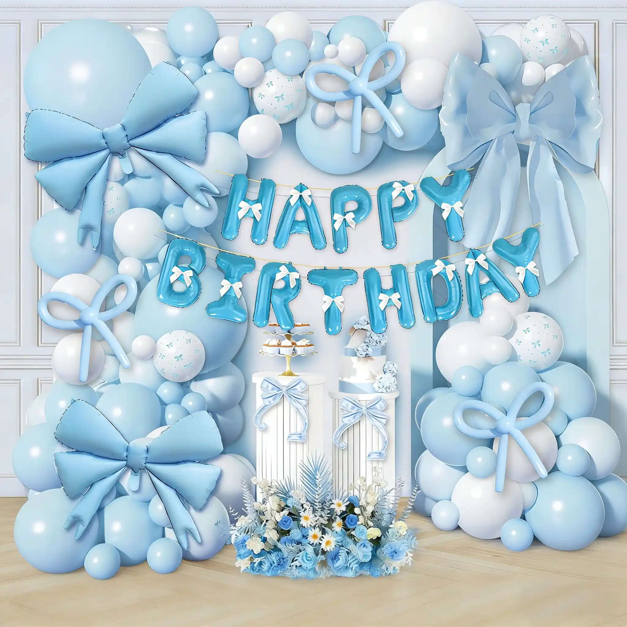 Vòm bóng bay theo chủ đề nơ