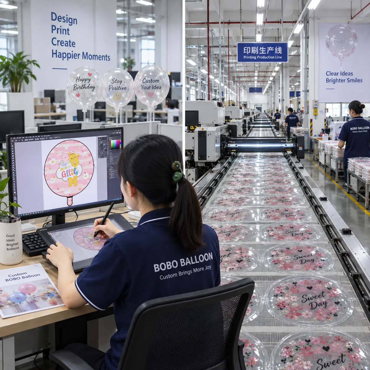 Đóng gói thùng carton bong bóng Bobo tùy chỉnh