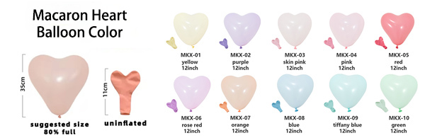 macaroon Heart latex balloon