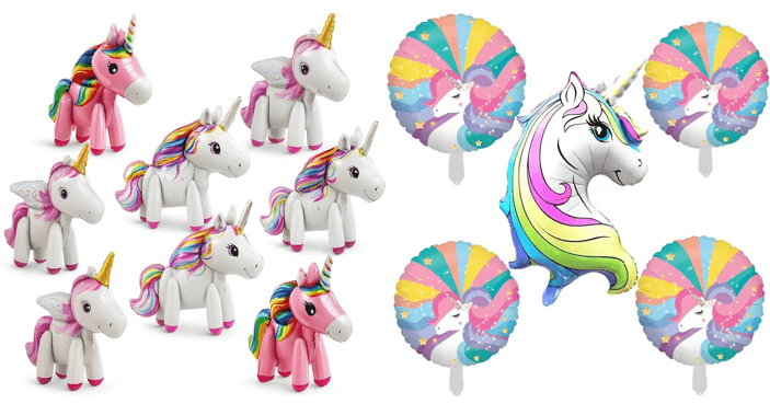Unicorn foil balloons