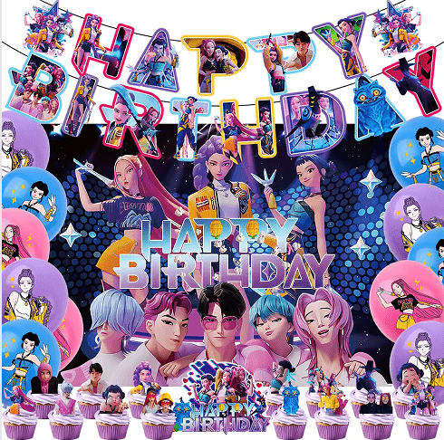 Bộ trang trí tiệc K-POP Demon Hunters