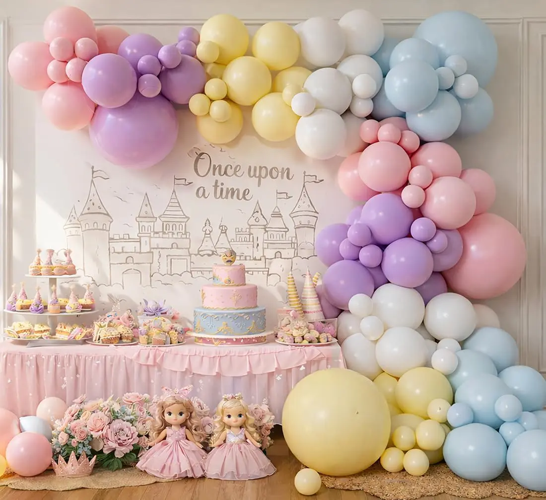 Bộ dụng cụ vòm vòng hoa Macaron Pastel Balloon
