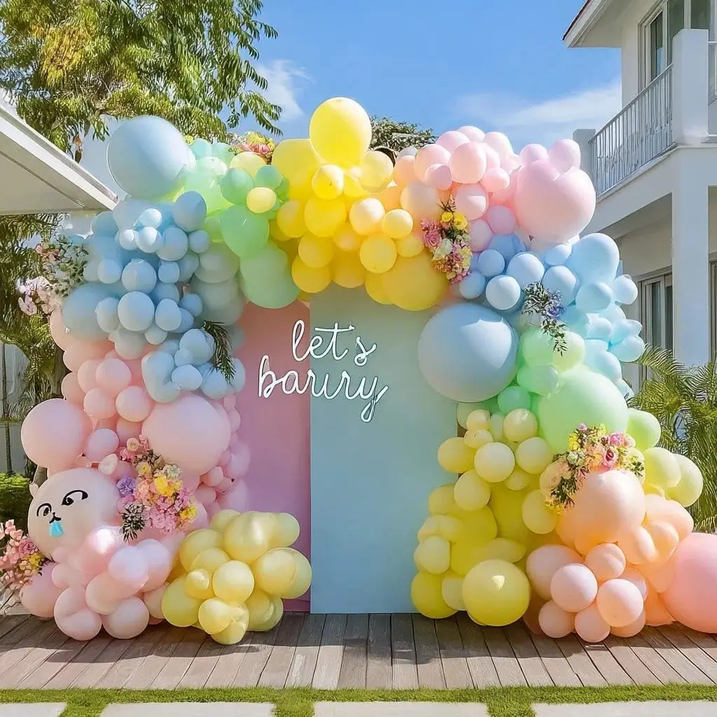 Bộ dụng cụ vòng hoa bóng bay Matte Pastel